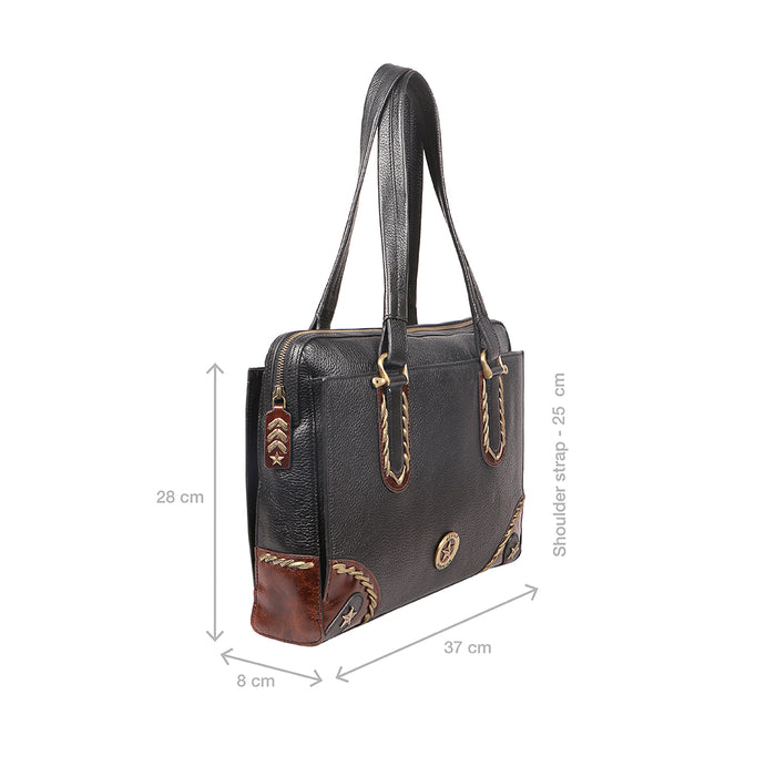 Joanarc 04 Black Leather Tote Bag