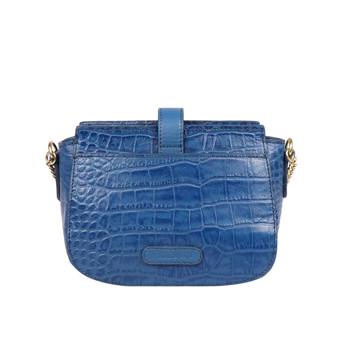 Joni 01 Blue Leather Sling Bag