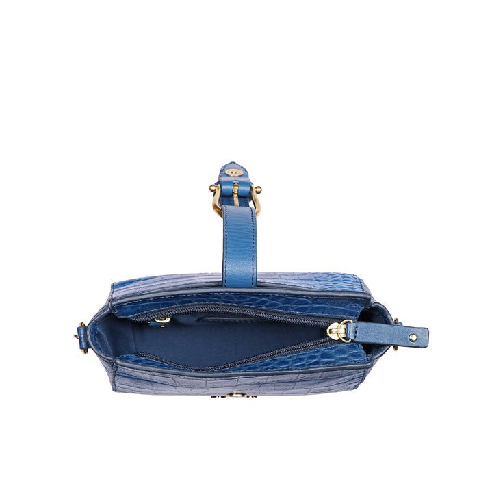 Joni 01 Blue Leather Sling Bag