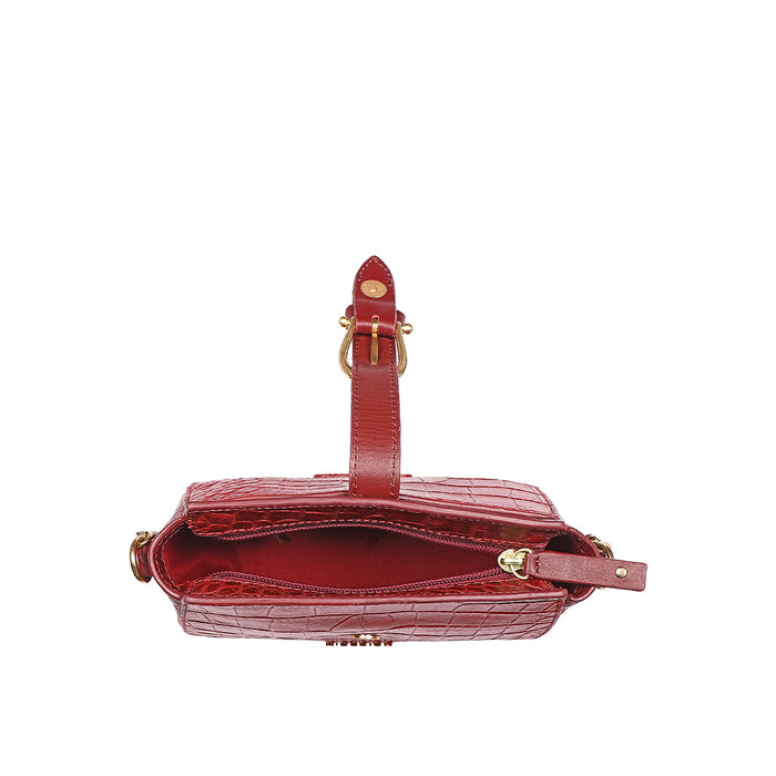 Joni 01 Red Leather Sling Bag