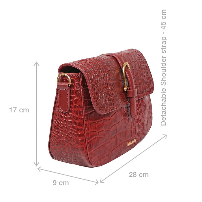 Joni 03 Red Leather Crossbody