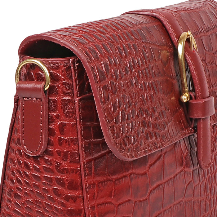 Joni 03 Red Leather Crossbody