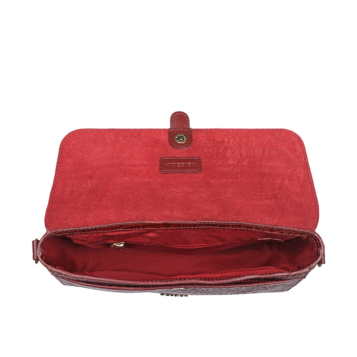 Joni 03 Red Leather Crossbody