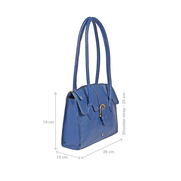 Joni 09 Blue Leather Shoulder Bag