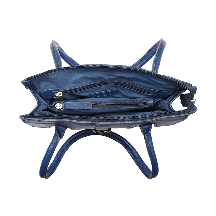 Joni 09 Blue Leather Shoulder Bag