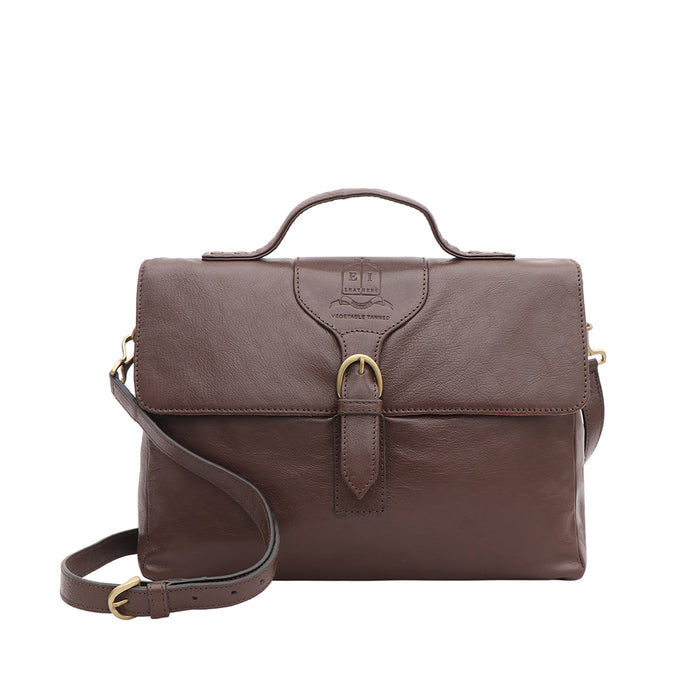 Juniper 01 E.I Brown Leather  Briefcase
