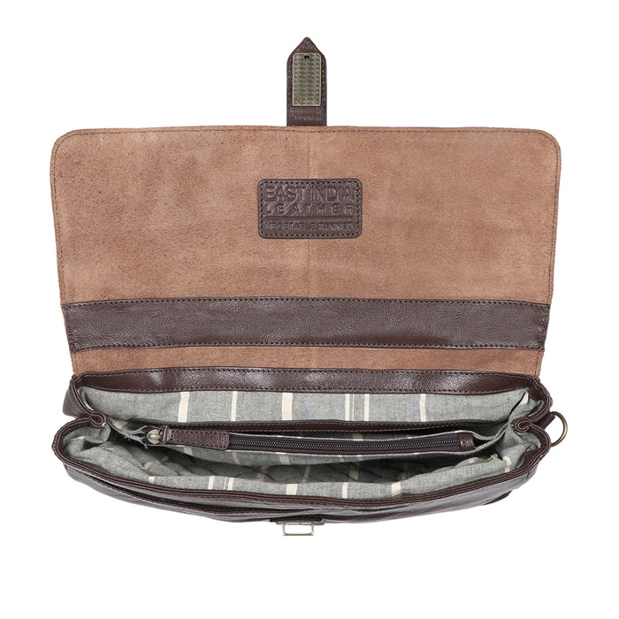 Juniper 01 E.I Brown Leather  Briefcase
