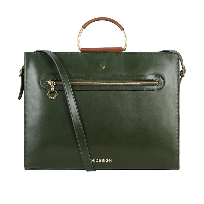 Kabuki 02 Green Leather Briefcase