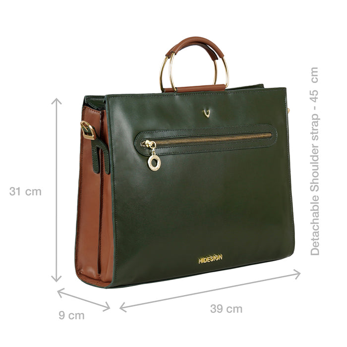 Kabuki 02 Green Leather Briefcase