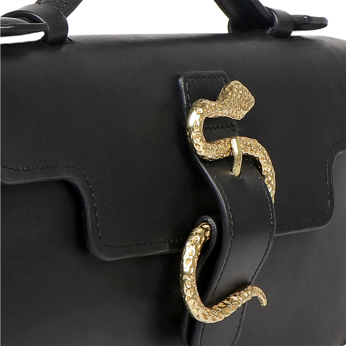 Kalinga 01 Black Leather Sling Bag