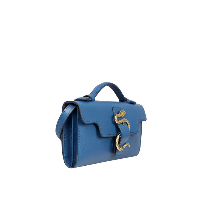 Kalinga 01 Blue Leather Sling Bag