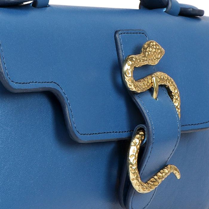 Kalinga 01 Blue Leather Sling Bag
