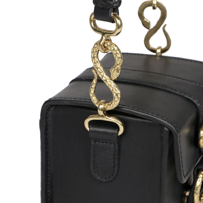 Kalinga 02 Black Leather Sling Bag