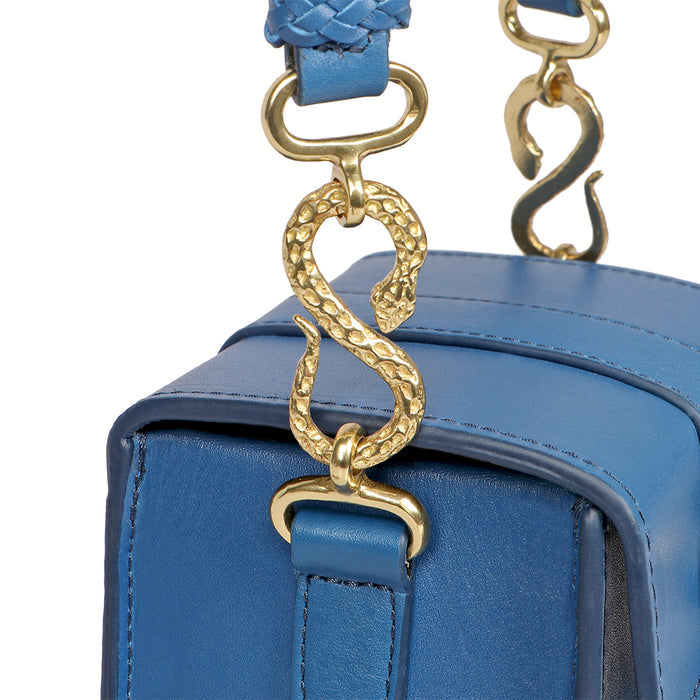 Kalinga 02 Blue Leather Sling Bag