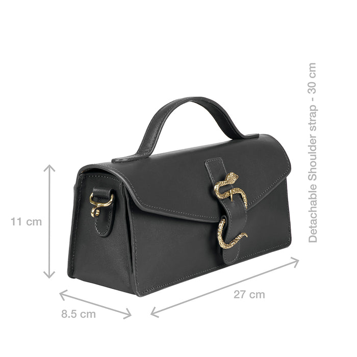 Kalinga 03 Black Leather Sling Bag