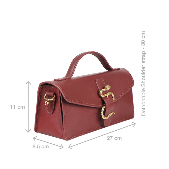 Kalinga 03 Red Leather Sling Bag
