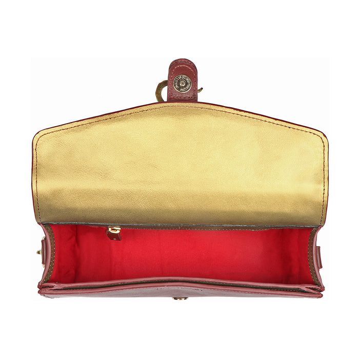 Kalinga 03 Red Leather Sling Bag