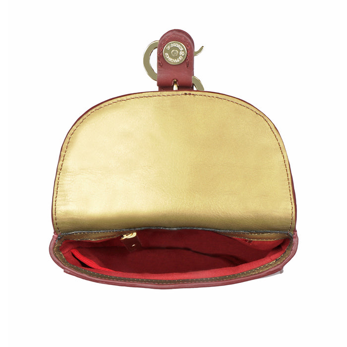 Kalinga 04 Red Leather Belt Bag