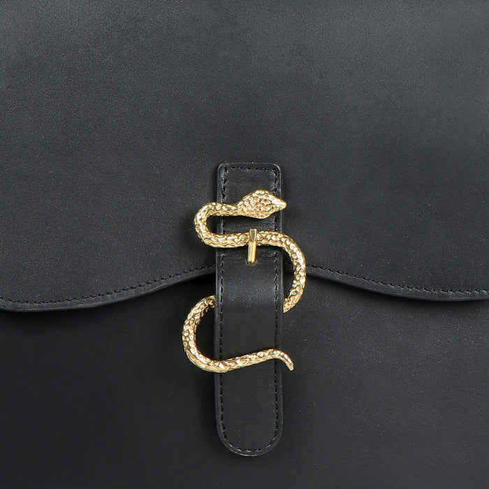 Kalinga 05 Black Leather Sling Bag