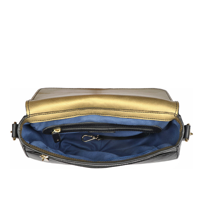 Kalinga 05 Black Leather Sling Bag