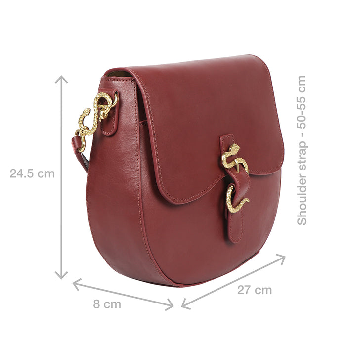 Kalinga 05 Red Leather Sling Bag