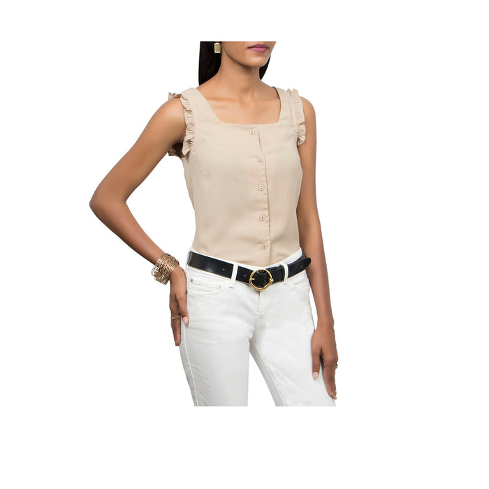 Kalinga B1 Women's Black Non Reversible Leather Belt