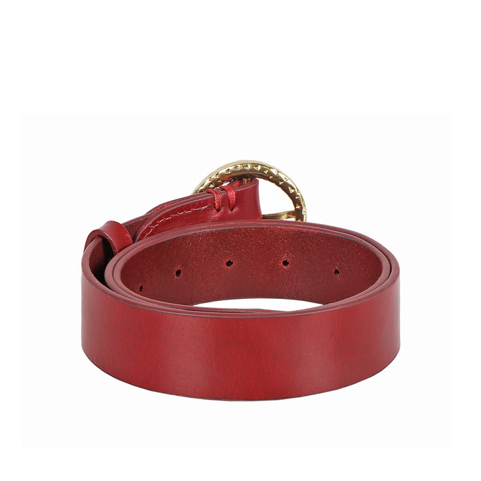 Kalinga B1 Women's Red Non Reversible Leather Belt