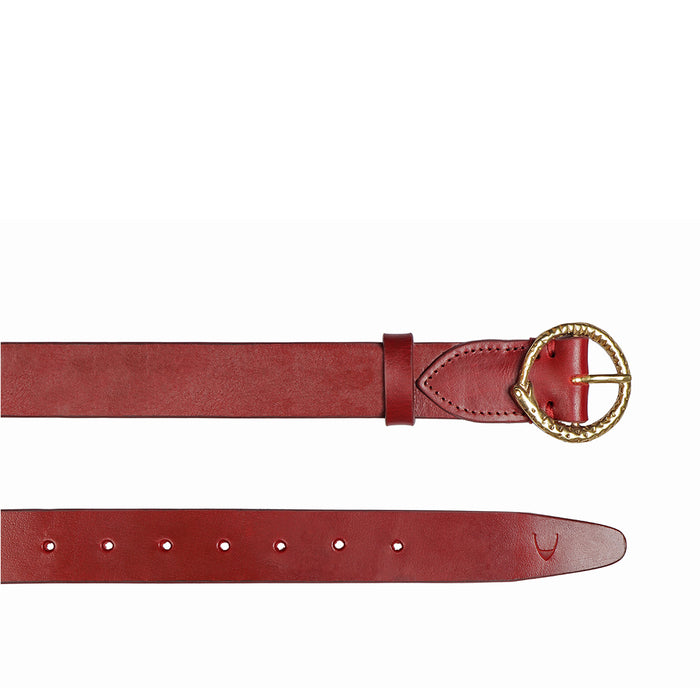 Kalinga B1 Women's Red Non Reversible Leather Belt