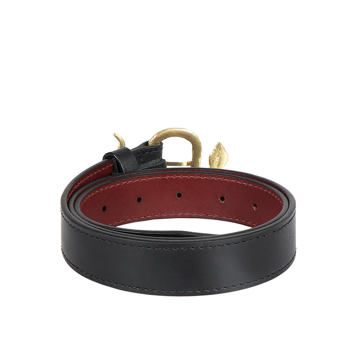 Kalinga B2 Women's Black Non Reversible Leather Belt