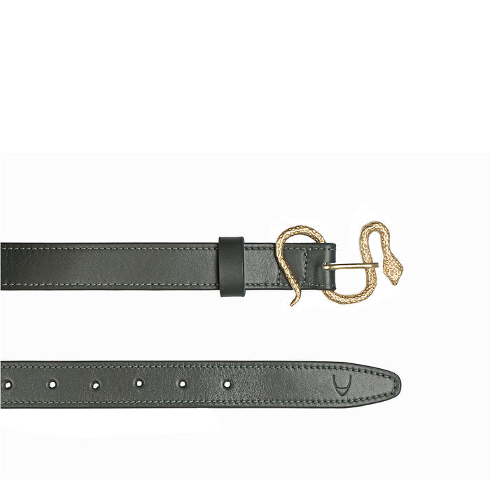 Kalinga B2 Women's Green Non Reversible Leather Belt