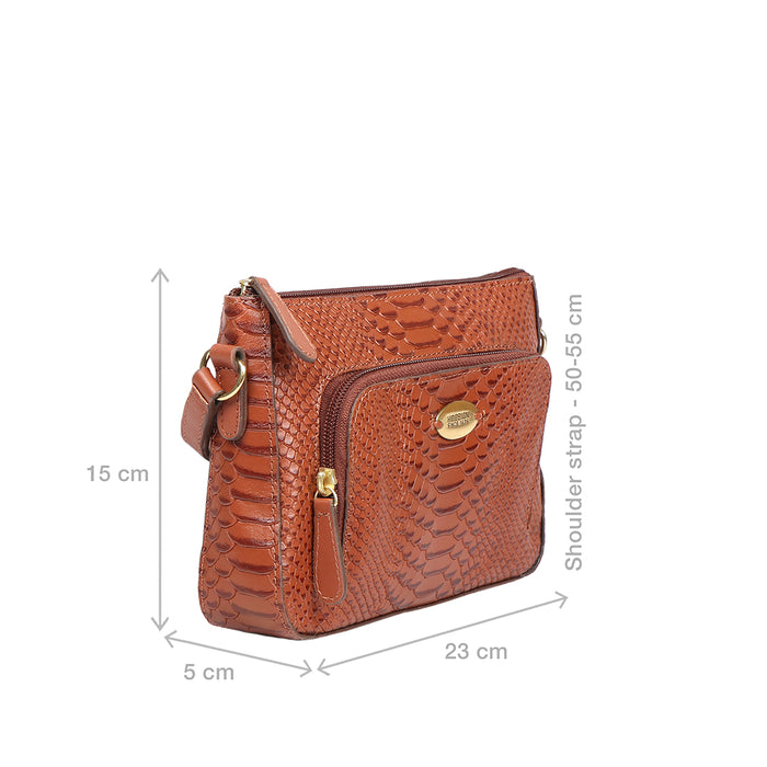 Katniss 01 Sb Tan Leather Sling Bag