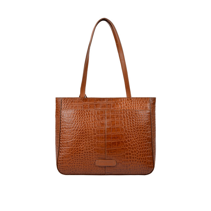 Katniss 02 Sb Tan Leather Tote Bag