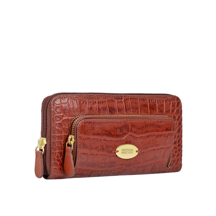 Katniss W1 Sb Marsala Leather Zip Around Wallet