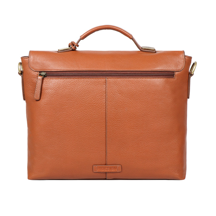 Kenji 01 Tan Leather  Messenger Bag