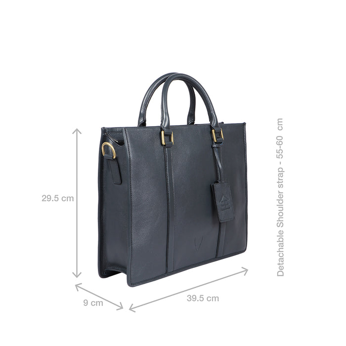 Kenji 02 Blue Leather  Briefcase