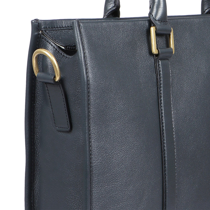 Kenji 02 Blue Leather  Briefcase