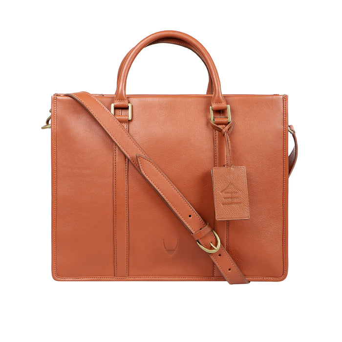 Kenji 02 Tan Leather  Briefcase