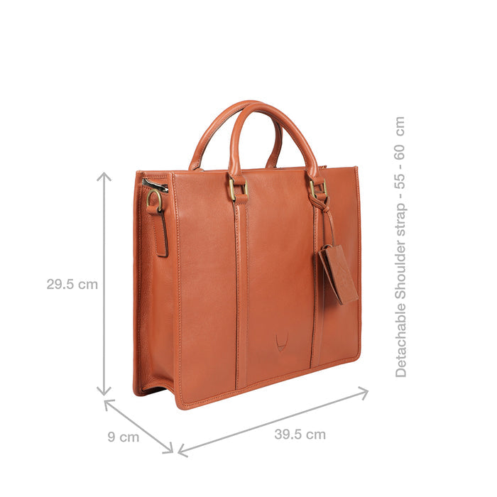 Kenji 02 Tan Leather  Briefcase