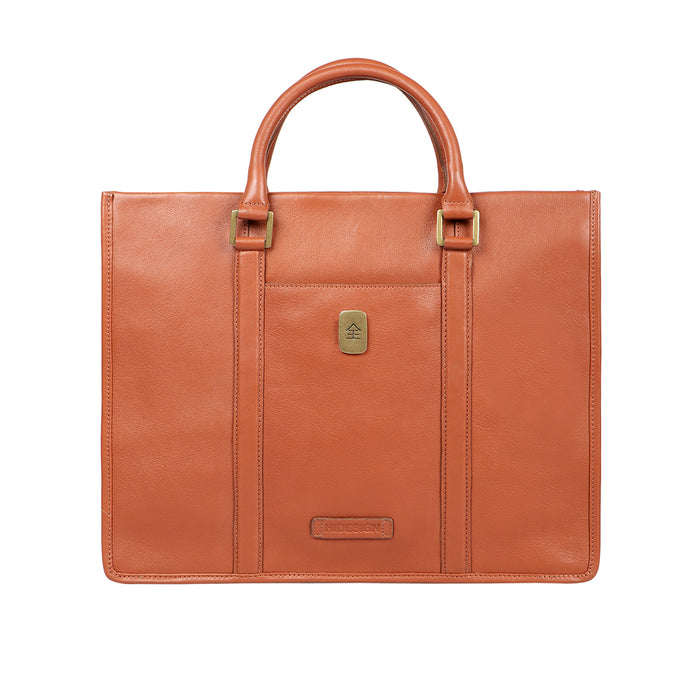 Kenji 02 Tan Leather  Briefcase