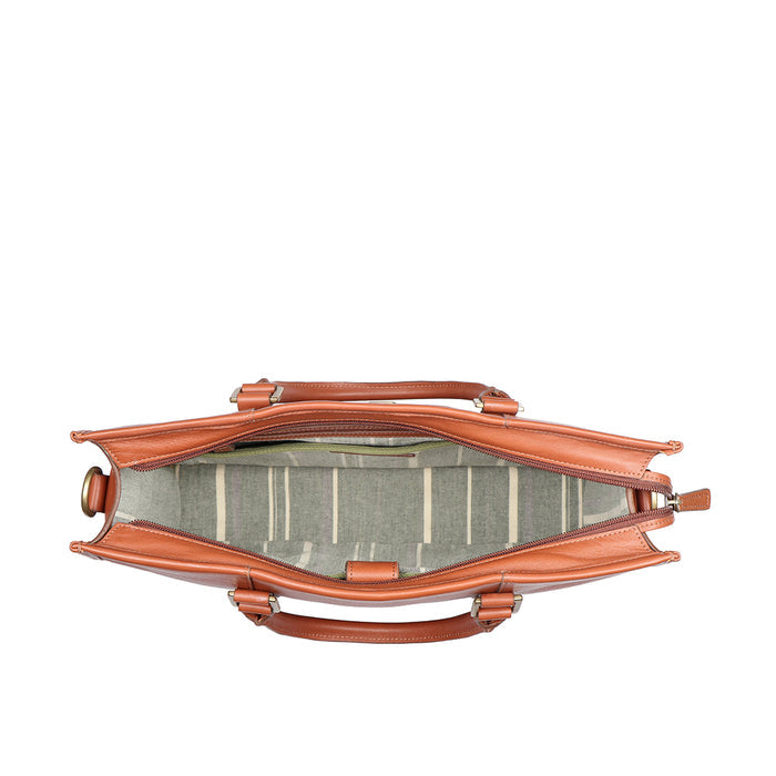 Kenji 02 Tan Leather  Briefcase