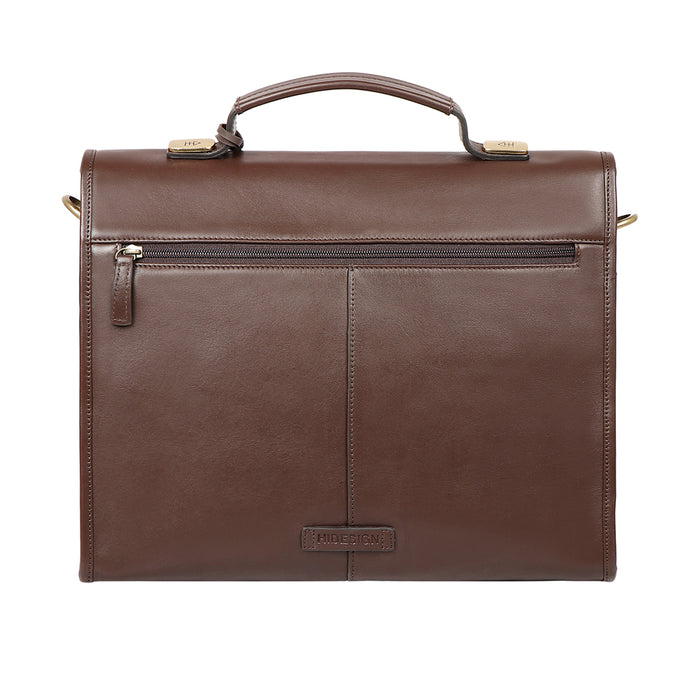 Kenji 03 Brown Leather  Briefcase