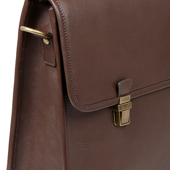 Kenji 03 Brown Leather  Briefcase