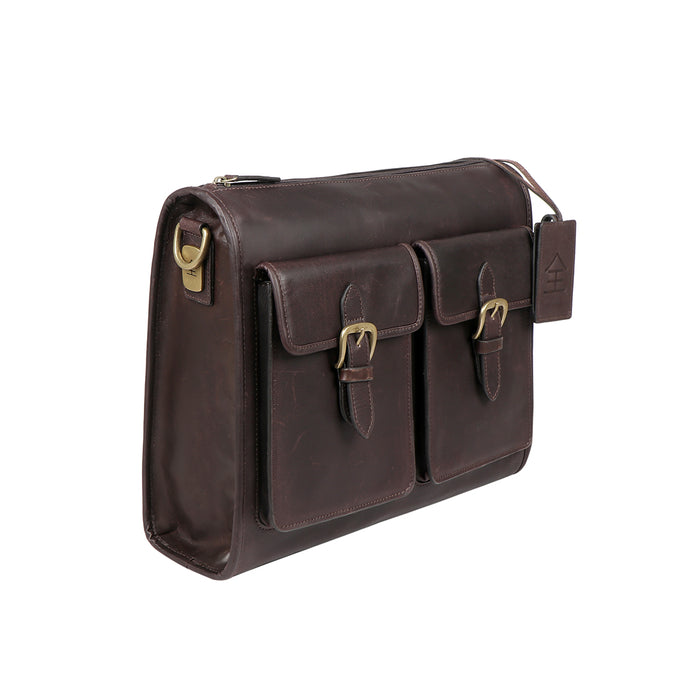 Kenji 04 Brown Leather  Crossbody