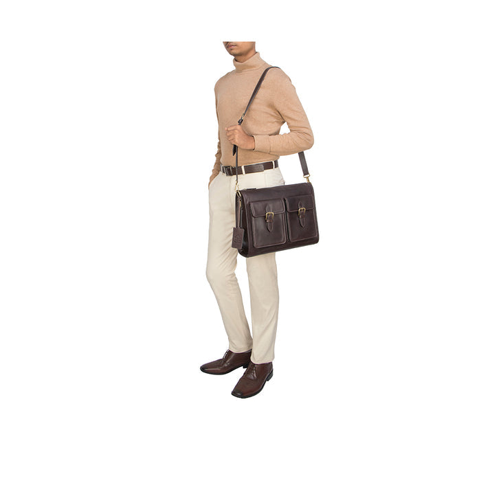 Kenji 04 Brown Leather  Crossbody