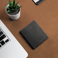 Kenji Mw1 Black Leather Bi-Fold Wallet