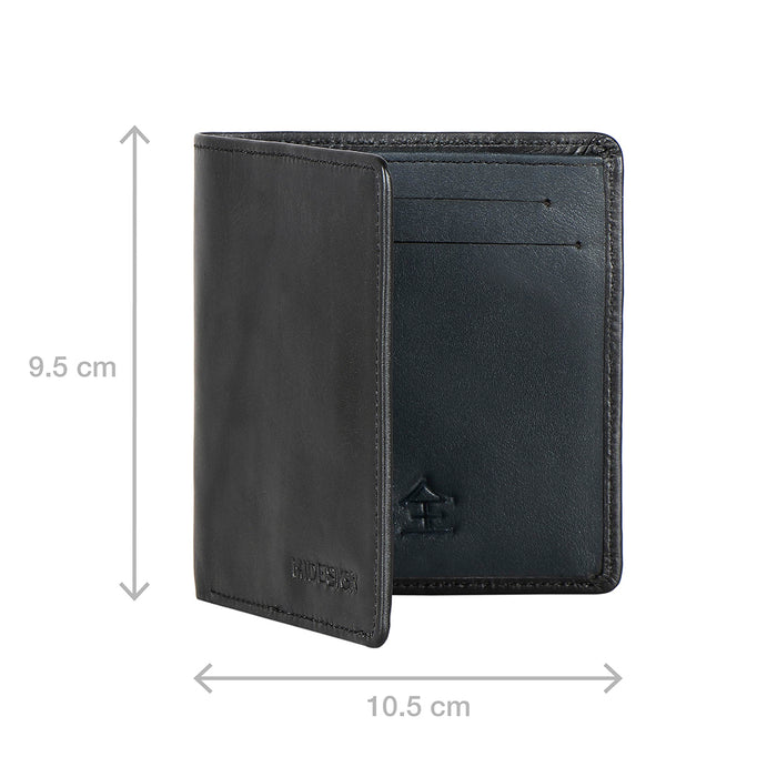 Kenji Mw1 Black Leather Bi-Fold Wallet