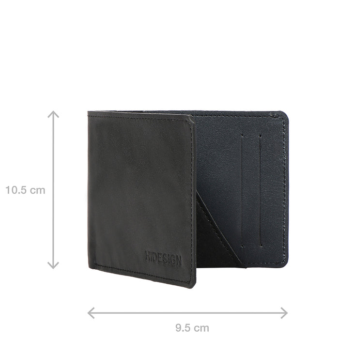 Kenji Mw2 Black Leather Bi-Fold Wallet