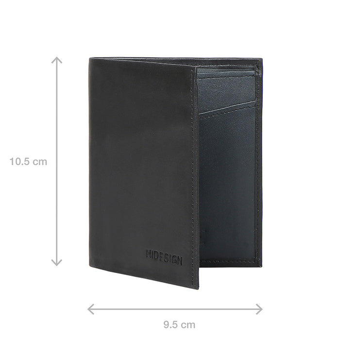 Kenji Mw3 Black Leather Bi-Fold Wallet