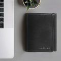 Kenji Mw4 Black Leather Trifold Wallet