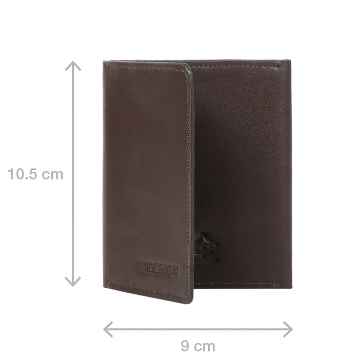 Kenji Mw4 Brown Leather Trifold Wallet